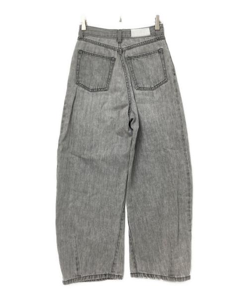 Mila Owen（ミラオーウェン）Mila Owen (ミラオーウェン) ハイウエストカーブデニムパンツ グレーの古着・服飾アイテム