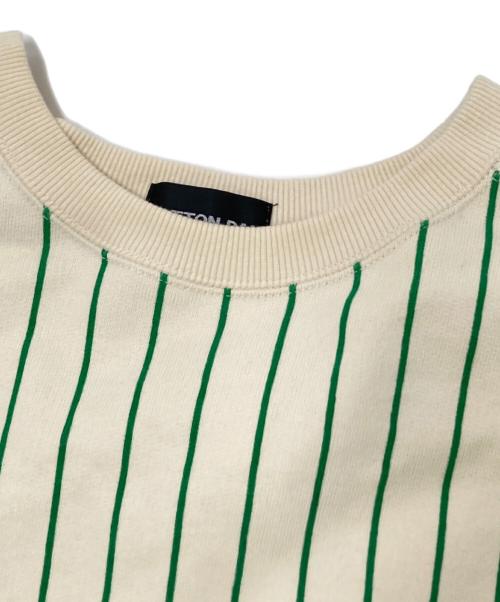 COTTON PAN（コットンパン）COTTON PAN (コットンパン) ストライプスウェット ベージュ×グリーン サイズ:5の古着・服飾アイテム