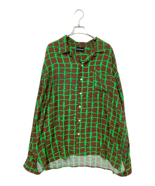 COTTON PAN（コットンパン）COTTON PAN (コットンパン) GOTHAM LS ブラウン×グリーン サイズ:4の古着・服飾アイテム