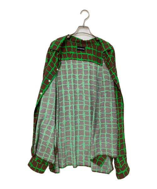 COTTON PAN（コットンパン）COTTON PAN (コットンパン) GOTHAM LS ブラウン×グリーン サイズ:4の古着・服飾アイテム