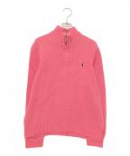 POLO RALPH LAURENポロ・ラルフローレン）の古着「ハーフジップニット」｜ピンク