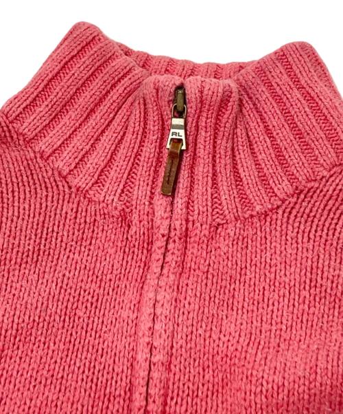 POLO RALPH LAUREN（ポロ・ラルフローレン）POLO RALPH LAUREN (ポロ・ラルフローレン) ハーフジップニット ピンク サイズ:Mの古着・服飾アイテム