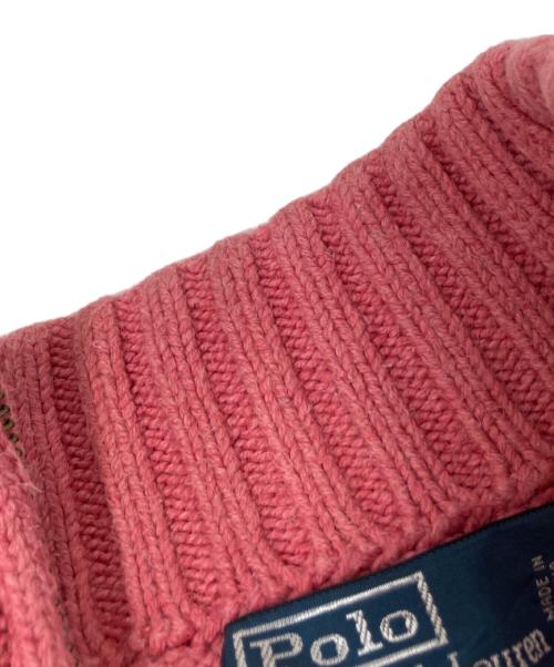 POLO RALPH LAUREN（ポロ・ラルフローレン）POLO RALPH LAUREN (ポロ・ラルフローレン) ハーフジップニット ピンク サイズ:Mの古着・服飾アイテム