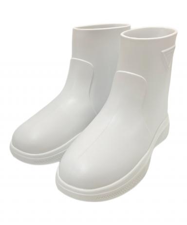 中古・古着通販】PRADA (プラダ) レインブーツ ホワイト サイズ:39