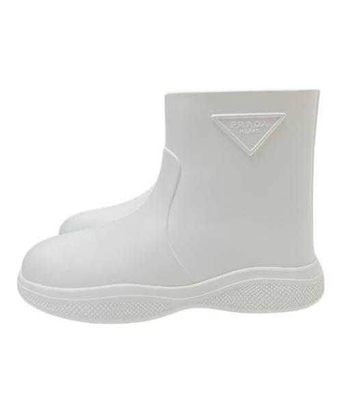 PRADA（プラダ）PRADA (プラダ) レインブーツ ホワイト サイズ:39の古着・服飾アイテム