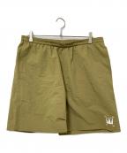 SEQUELシークエル）の古着「ナイロンコットンショートパンツ」｜オリーブ