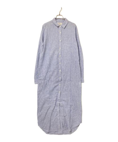 TROVATA（トロヴァータ）TROVATA (トロヴァータ) マキシストライプシャツワンピース ブルー サイズ:Mの古着・服飾アイテム