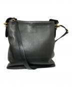 COACHコーチ）の古着「グラブレザーショルダーバッグ」｜ブラック