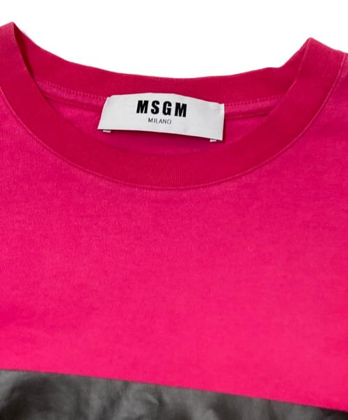 MSGM（エムエスジーエム）MSGM (エムエスジーエム) ロゴプリントTシャツ ピンク サイズ:Mの古着・服飾アイテム