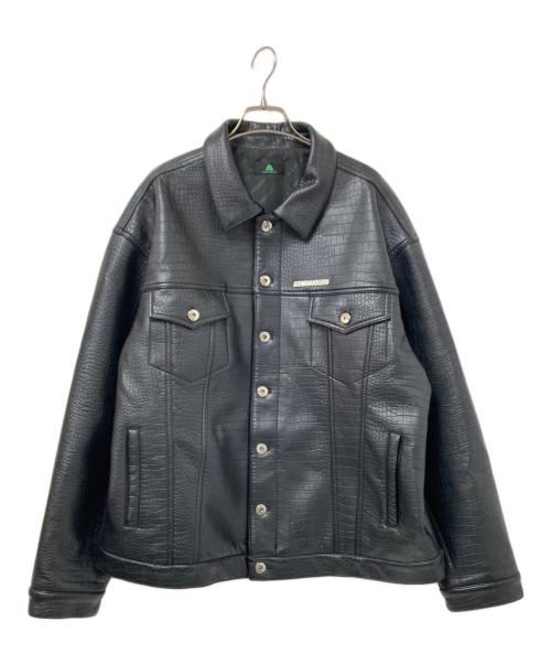 A FEW GOOD KIDS（アフューグッドキッズ）A FEW GOOD KIDS (アフューグッドキッズ) クロコダイルエフェクトエコレザージャケット ブラック サイズ:Mの古着・服飾アイテム