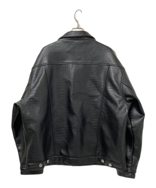 A FEW GOOD KIDS（アフューグッドキッズ）A FEW GOOD KIDS (アフューグッドキッズ) クロコダイルエフェクトエコレザージャケット ブラック サイズ:Mの古着・服飾アイテム