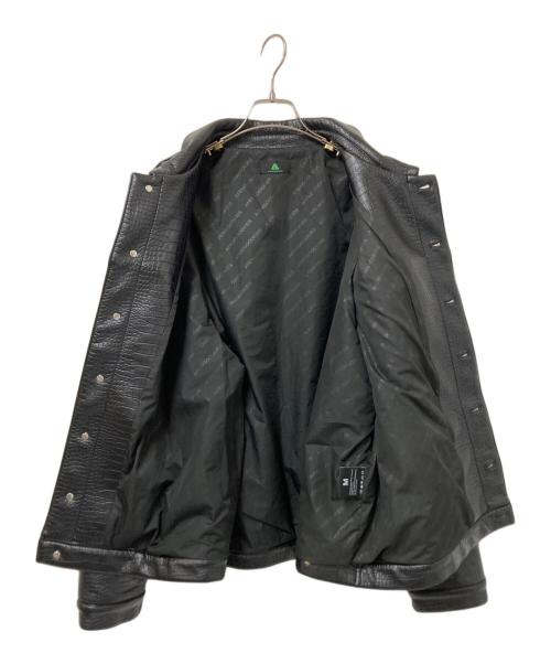 A FEW GOOD KIDS（アフューグッドキッズ）A FEW GOOD KIDS (アフューグッドキッズ) クロコダイルエフェクトエコレザージャケット ブラック サイズ:Mの古着・服飾アイテム