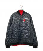 Championチャンピオン）の古着「キルティングジャケット」｜ブラック×レッド