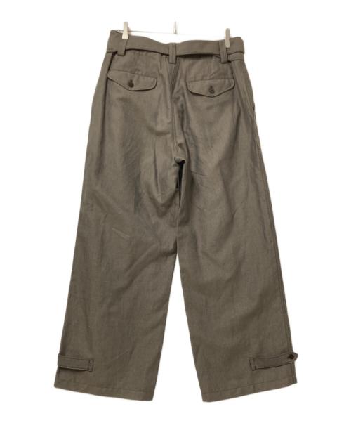 LIDnM（リドム）LIDnM (リドム) WOOL LINEN BELTED PANTS ブラウン サイズ:Mの古着・服飾アイテム