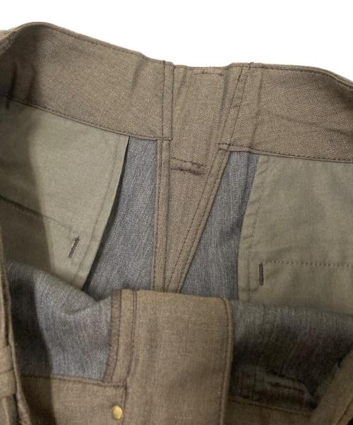 LIDnM（リドム）LIDnM (リドム) WOOL LINEN BELTED PANTS ブラウン サイズ:Mの古着・服飾アイテム