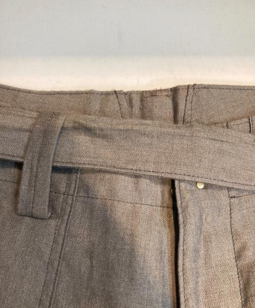 LIDnM（リドム）LIDnM (リドム) WOOL LINEN BELTED PANTS ブラウン サイズ:Mの古着・服飾アイテム