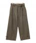 LIDnM（リドム）の古着「WOOL LINEN BELTED PANTS」｜ブラウン