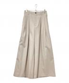 MAISON SPECIALメゾンスペシャル）の古着「4 Colors Chambray Washable Wool Baggy Wide Pants」｜ベージュ