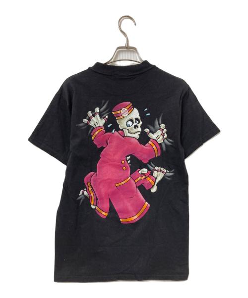 Walt Disney World（ウォルトディズニーワールド）Walt Disney World (ウォルトディズニーワールド) 90‘SプリントTシャツ ブラック サイズ:Sの古着・服飾アイテム