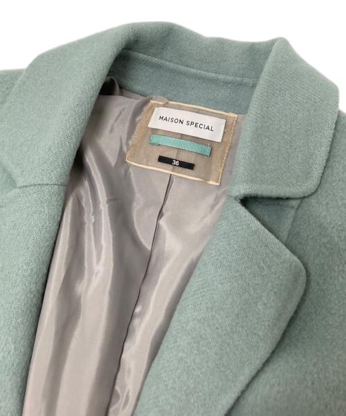 MAISON SPECIAL（メゾンスペシャル）MAISON SPECIAL (メゾンスペシャル) ウールロングコート グリーン サイズ:36の古着・服飾アイテム