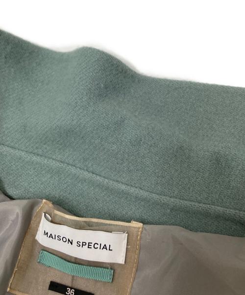 MAISON SPECIAL（メゾンスペシャル）MAISON SPECIAL (メゾンスペシャル) ウールロングコート グリーン サイズ:36の古着・服飾アイテム
