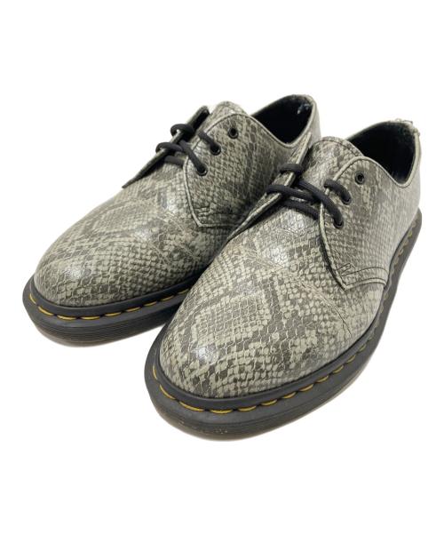 Dr.Martens（ドクターマーチン）Dr.Martens (ドクターマーチン) パイソン柄3ホールシューズ グレー サイズ:UK:6の古着・服飾アイテム