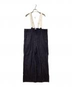 IENAイエナ）の古着「ウールサージオーバーパンツ」｜ネイビー×ブラウン