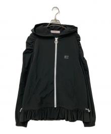BORDERS at BALCONY（ボーダーズアットバルコニー）の古着「ZIP UP HOODIE」｜ブラック×ホワイト