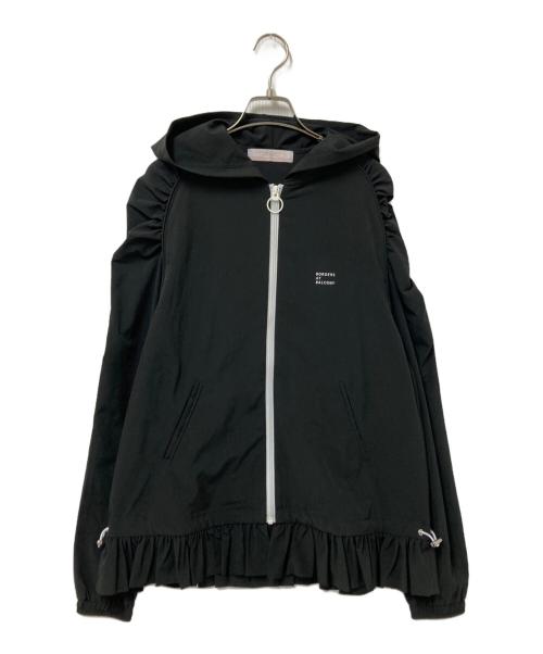 BORDERS at BALCONY（ボーダーズアットバルコニー）BORDERS at BALCONY (ボーダーズアットバルコニー) ZIP UP HOODIE ブラック×ホワイト サイズ:36の古着・服飾アイテム