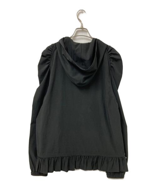 BORDERS at BALCONY（ボーダーズアットバルコニー）BORDERS at BALCONY (ボーダーズアットバルコニー) ZIP UP HOODIE ブラック×ホワイト サイズ:36の古着・服飾アイテム