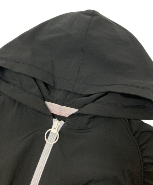 BORDERS at BALCONY（ボーダーズアットバルコニー）BORDERS at BALCONY (ボーダーズアットバルコニー) ZIP UP HOODIE ブラック×ホワイト サイズ:36の古着・服飾アイテム