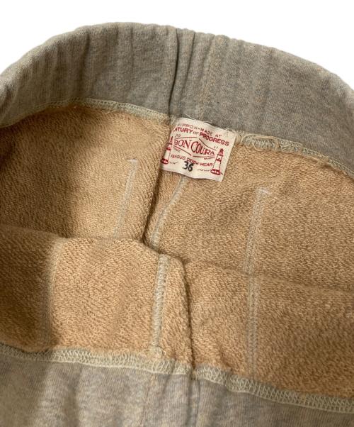BONCOURA（ボンクラ）BONCOURA (ボンクラ) ‘USMA’Sweat Pants Organic Brown Cotton グレー サイズ:36の古着・服飾アイテム