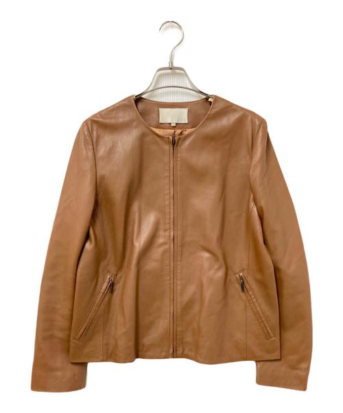 自由区（ジユウク）自由区 (ジユウク) ラムレザージャケット ブラウン サイズ:36の古着・服飾アイテム