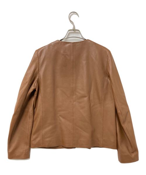 自由区（ジユウク）自由区 (ジユウク) ラムレザージャケット ブラウン サイズ:36の古着・服飾アイテム