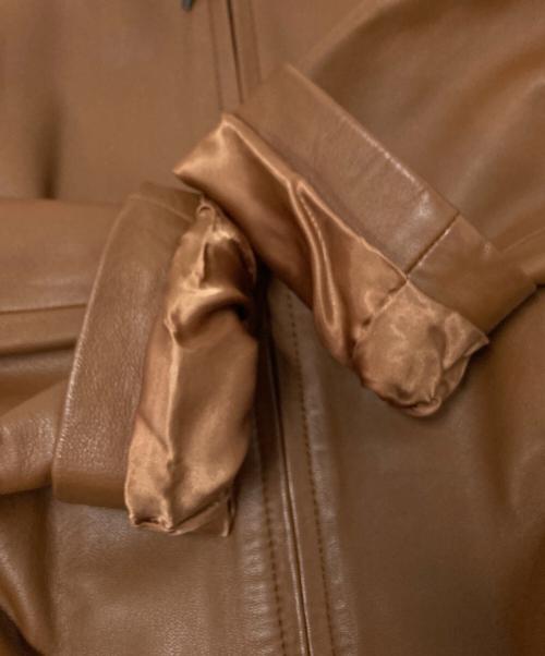 自由区（ジユウク）自由区 (ジユウク) ラムレザージャケット ブラウン サイズ:36の古着・服飾アイテム