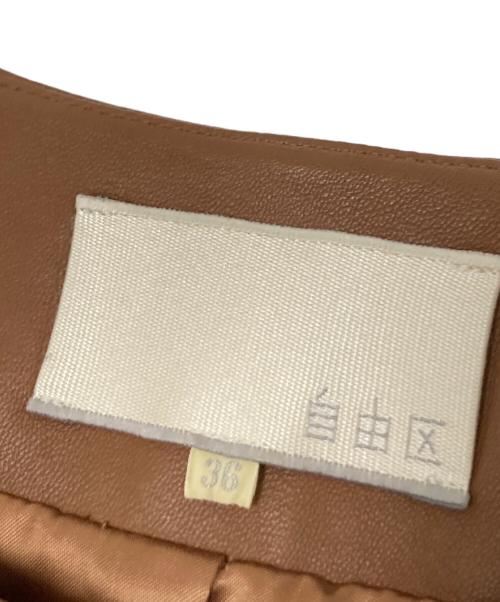 自由区（ジユウク）自由区 (ジユウク) ラムレザージャケット ブラウン サイズ:36の古着・服飾アイテム