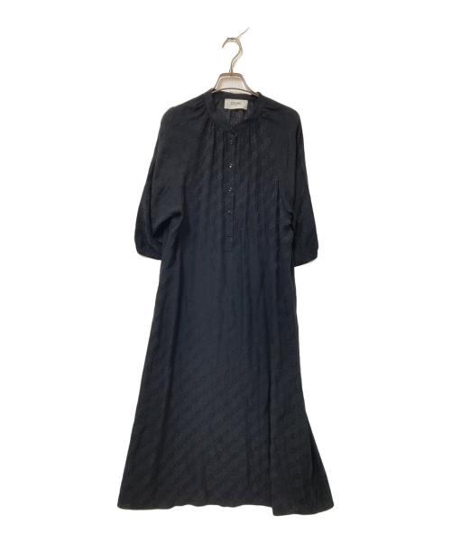 CELINE（セリーヌ）CELINE (セリーヌ) トリオンフチェーン柄 シルクワンピース ブラック サイズ:36の古着・服飾アイテム