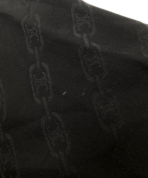 CELINE（セリーヌ）CELINE (セリーヌ) トリオンフチェーン柄 シルクワンピース ブラック サイズ:36の古着・服飾アイテム