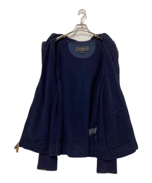 COACH（コーチ）COACH (コーチ) ニットジャケット ネイビー サイズ:Sの古着・服飾アイテム