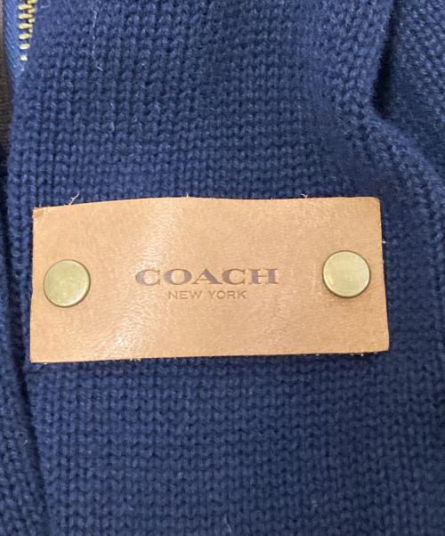 COACH（コーチ）COACH (コーチ) ニットジャケット ネイビー サイズ:Sの古着・服飾アイテム