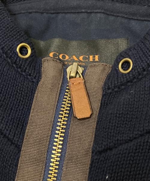 COACH（コーチ）COACH (コーチ) ニットジャケット ネイビー サイズ:Sの古着・服飾アイテム