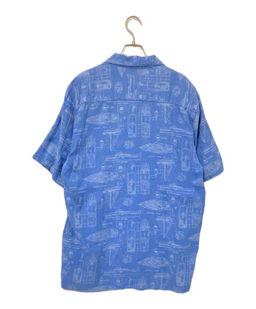 BROOKS BROTHERS（ブルックスブラザーズ）BROOKS BROTHERS (ブルックスブラザーズ) シルクオープンカラーシャツ ブルー×ホワイト サイズ:Mの古着・服飾アイテム