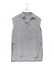 Noble（ノーブル）の古着「ドンゴロススキッパーシャツブラウス」｜ホワイト×ブラック