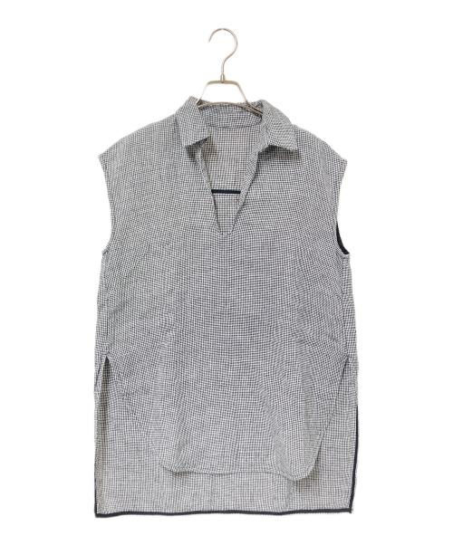 Noble（ノーブル）Noble (ノーブル) ドンゴロススキッパーシャツブラウス ホワイト×ブラック サイズ:下記参照の古着・服飾アイテム