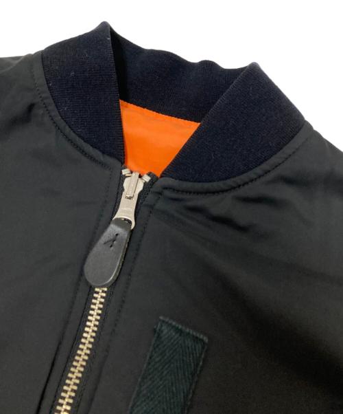 G.V.G.V（ジーヴィージーヴィー）G.V.G.V (ジーヴィージーヴィー) LACE UP MA-1 BLOUSON ブラック サイズ:34の古着・服飾アイテム