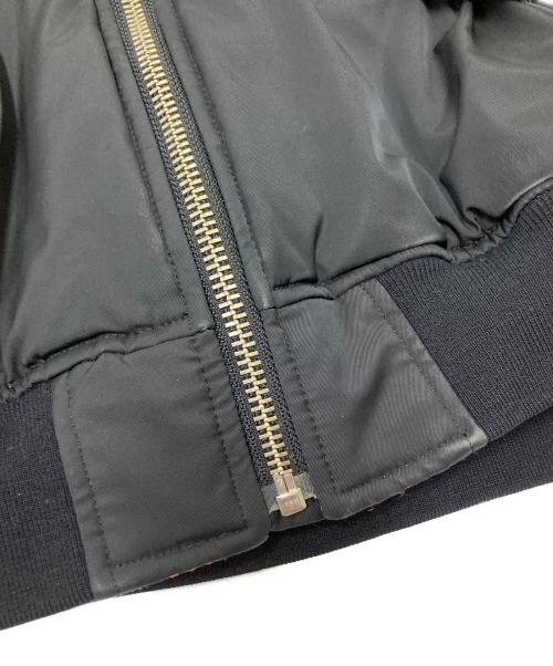 G.V.G.V（ジーヴィージーヴィー）G.V.G.V (ジーヴィージーヴィー) LACE UP MA-1 BLOUSON ブラック サイズ:34の古着・服飾アイテム