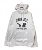 PARADISE NYCパラダイス エヌワイシー）の古着「パーカー」｜ホワイト×ブラック