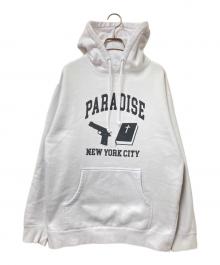 PARADISE NYC（パラダイス エヌワイシー）の古着「パーカー」｜ホワイト×ブラック