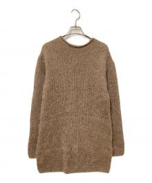 BACCA（バッカ）の古着「アルパカラメミックス ニットワンピース」｜ベージュ