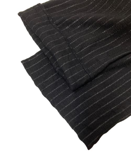 DES PRES（デ プレ）DES PRES (デ プレ) シャドーメッシュストライプ イージーストレートパンツ ブラック サイズ:34の古着・服飾アイテム